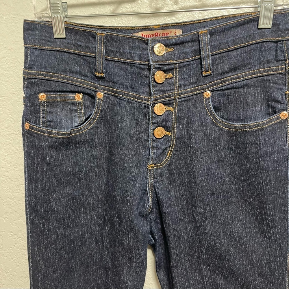 Judy Blue Made in the USA Dark Denim Button Fly Skinny Jeans Size 9 - Picture 2 of 6